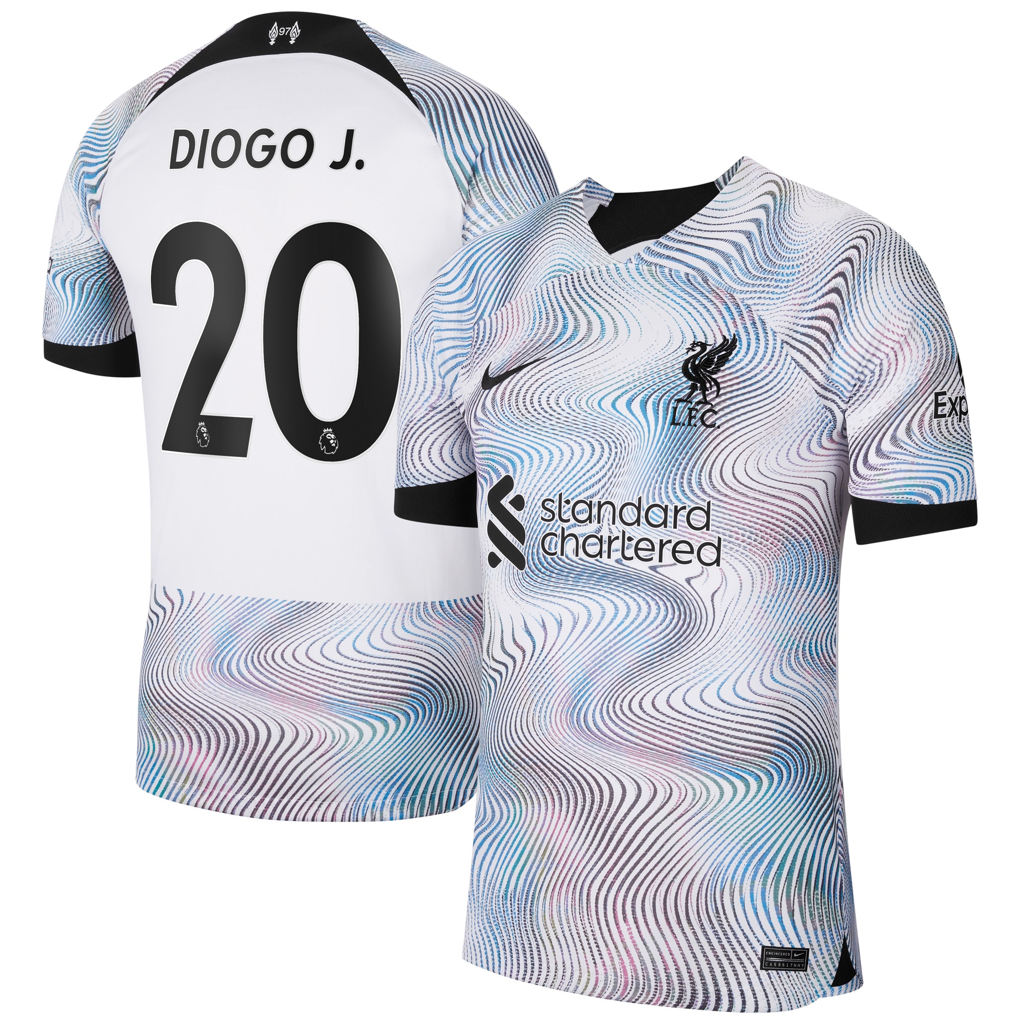 Diogo Jota Liverpool 2022/23 Home Breathe Stadium Replica Player Jersey – White