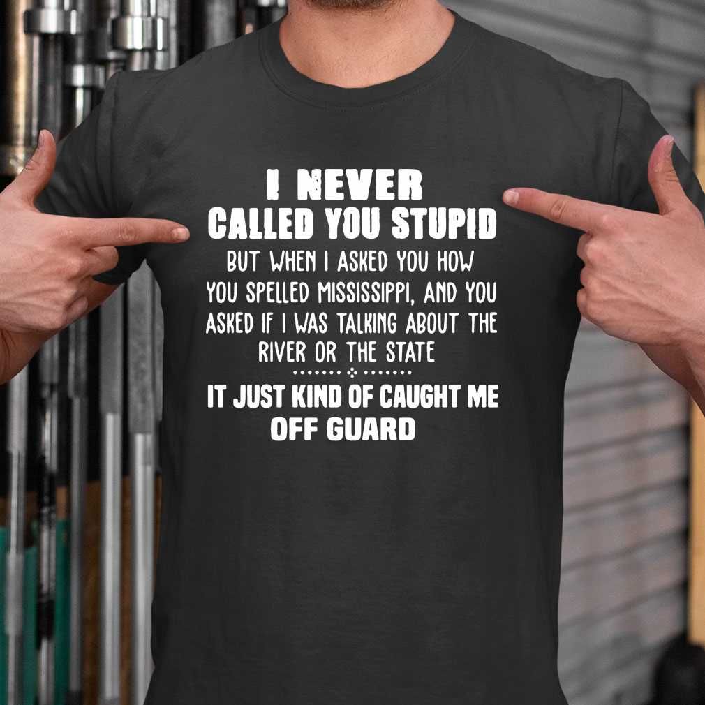 I Never Called You Stupid Gift Standard/Premium T-Shirt