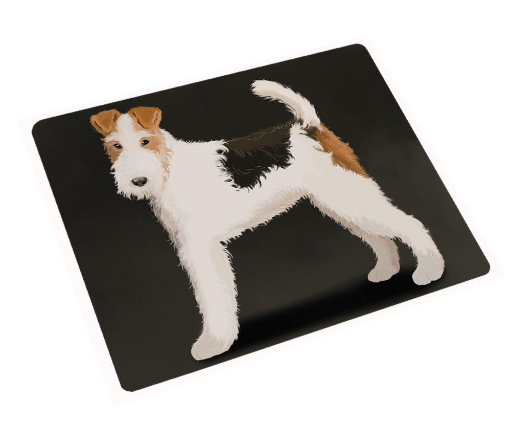 Wire Fox Terrier Dog Art Portrait Print Woven Throw Sherpa Plush Fleece Blanket