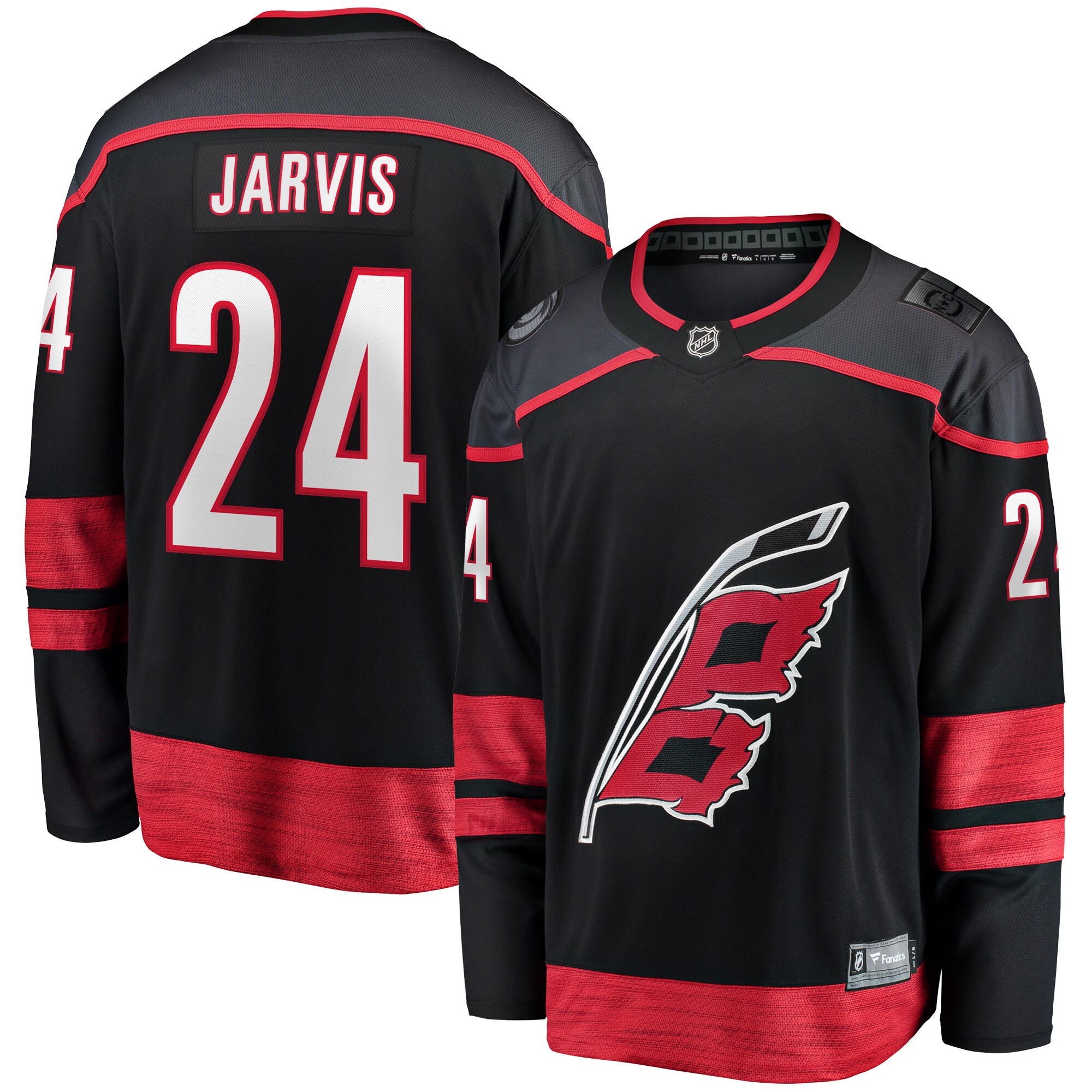 Seth Jarvis Carolina Hurricanes Branded Home Breakaway Jersey – Black