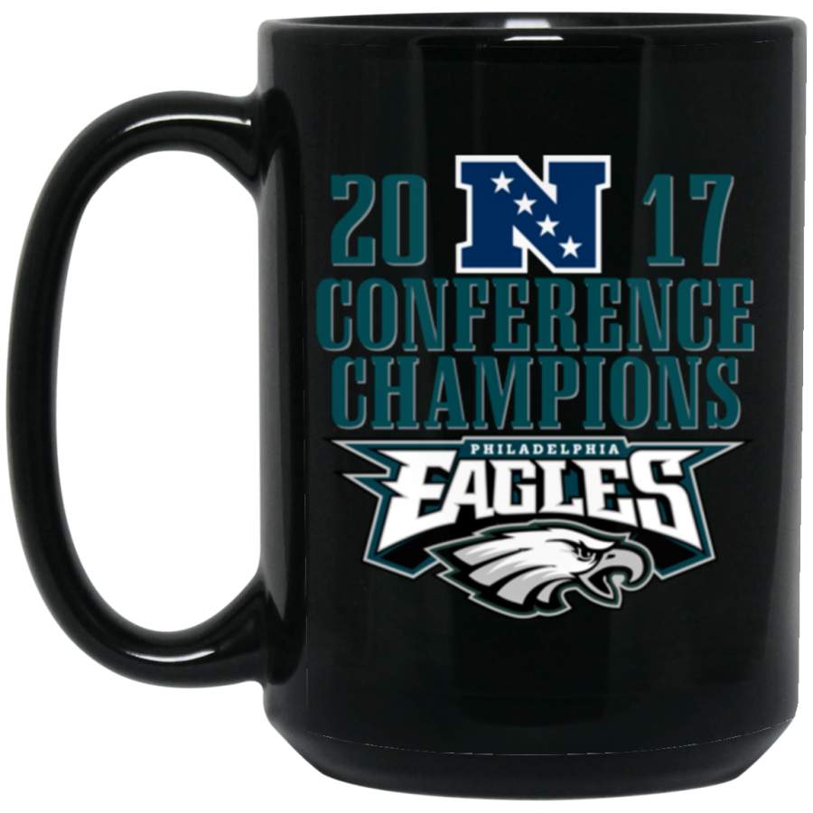 2017 NFC Conference Champions Philadelphia Eagles BM15OZ 15 oz. Black Mug