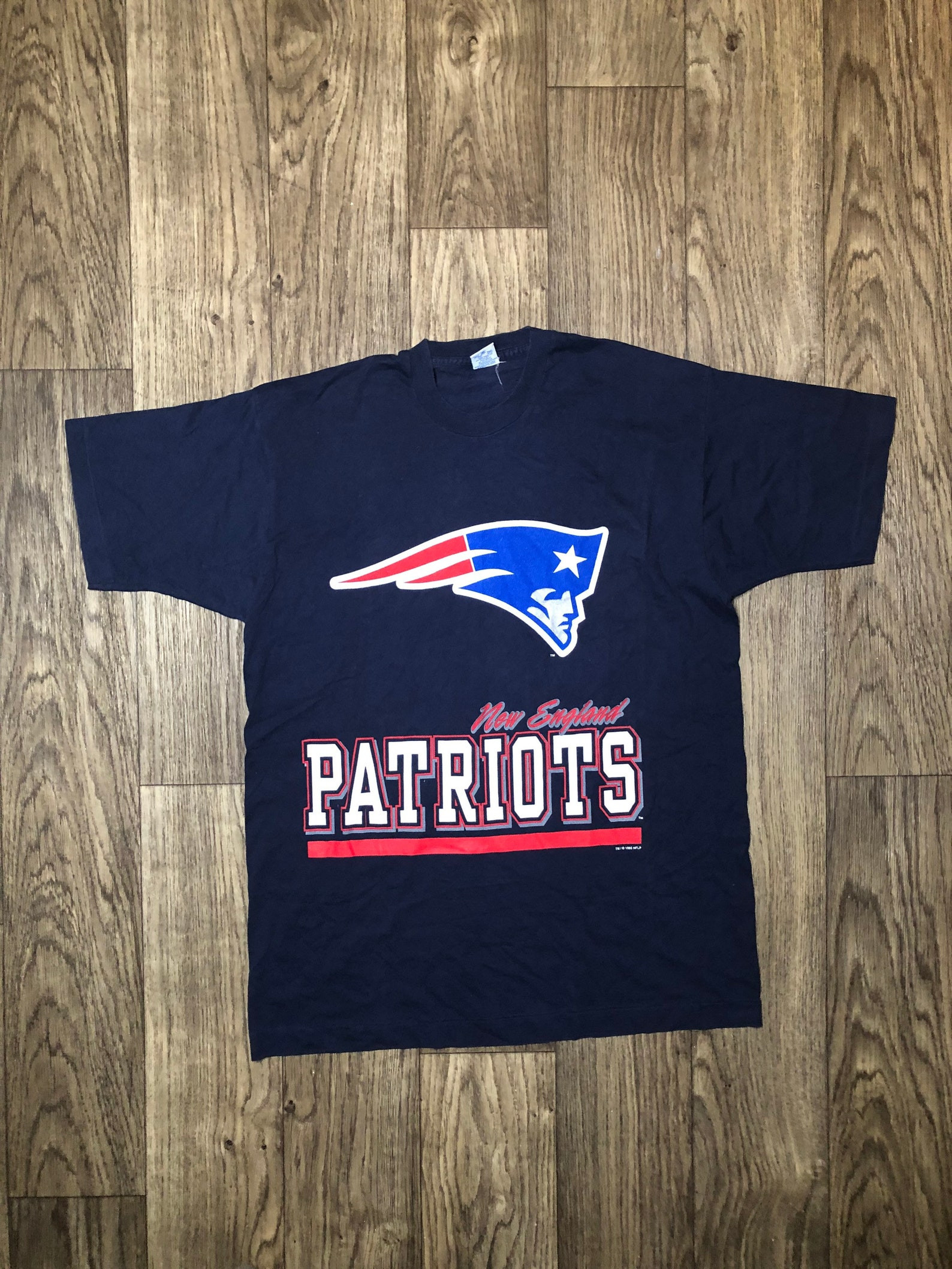 Vtg 1995 New England Patriots Logo T Shirt S