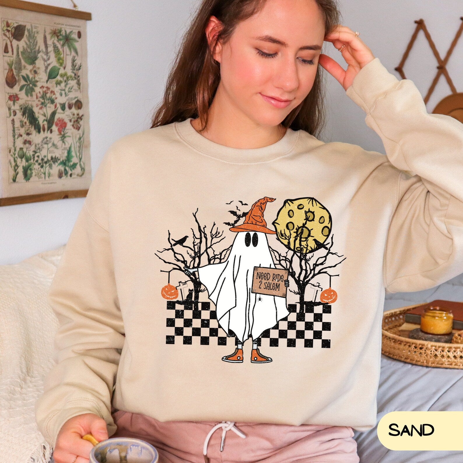 Halloween Ghost Sweatshirt 2D Crewneck Sweatshirt All Over Print Sweatshirt For Women Sweatshirt For Men Sws3997