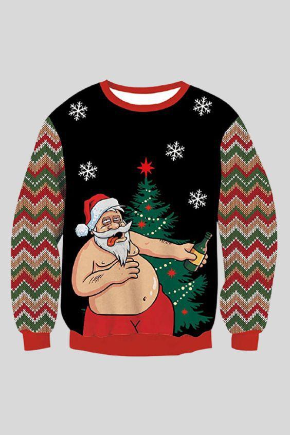 Santa Claus Ugly Christmas Sweater | For Men & Women | Adult | Us6209