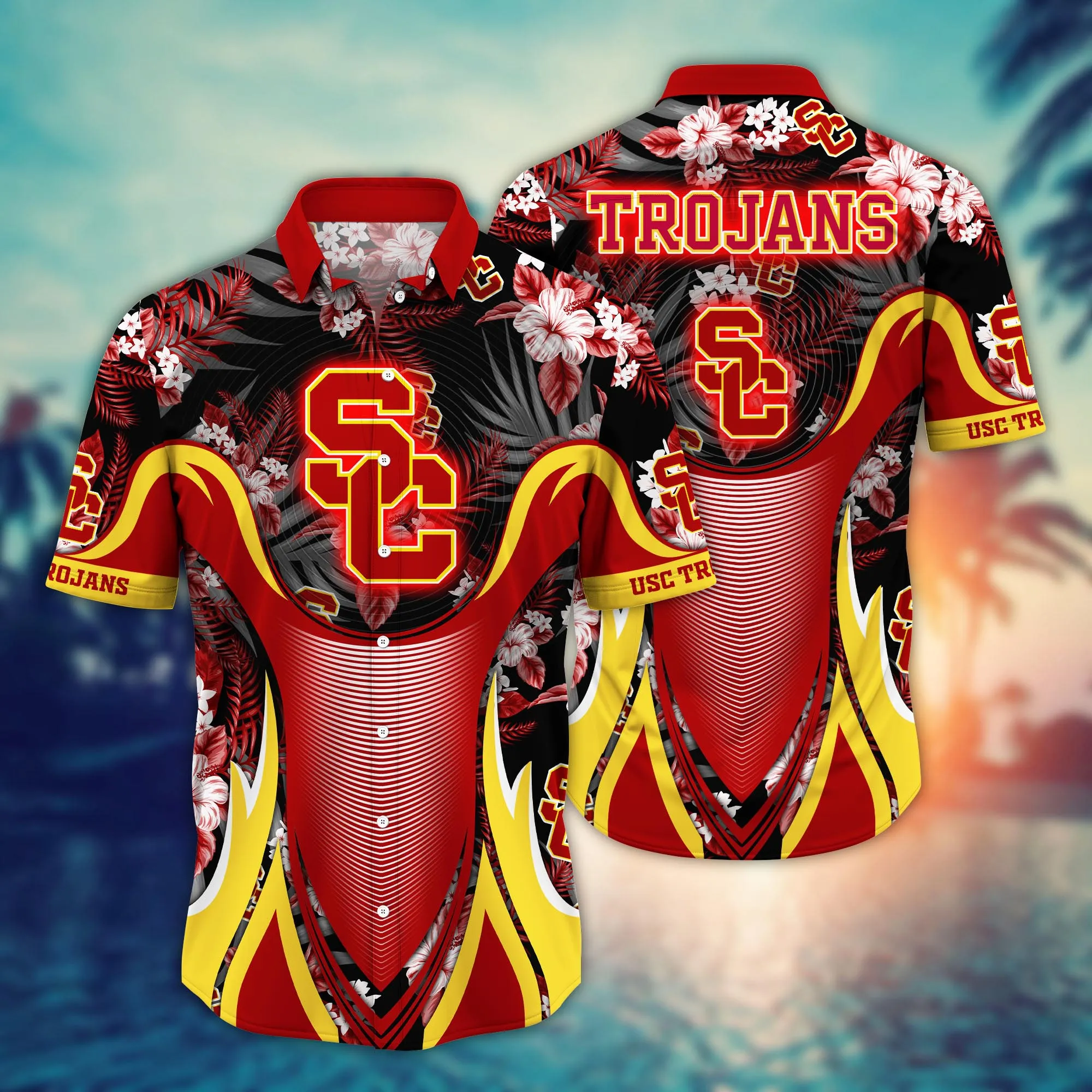 Usc Trojans NCCA Hawaiian Shirt Sandcastles Aloha Shirt