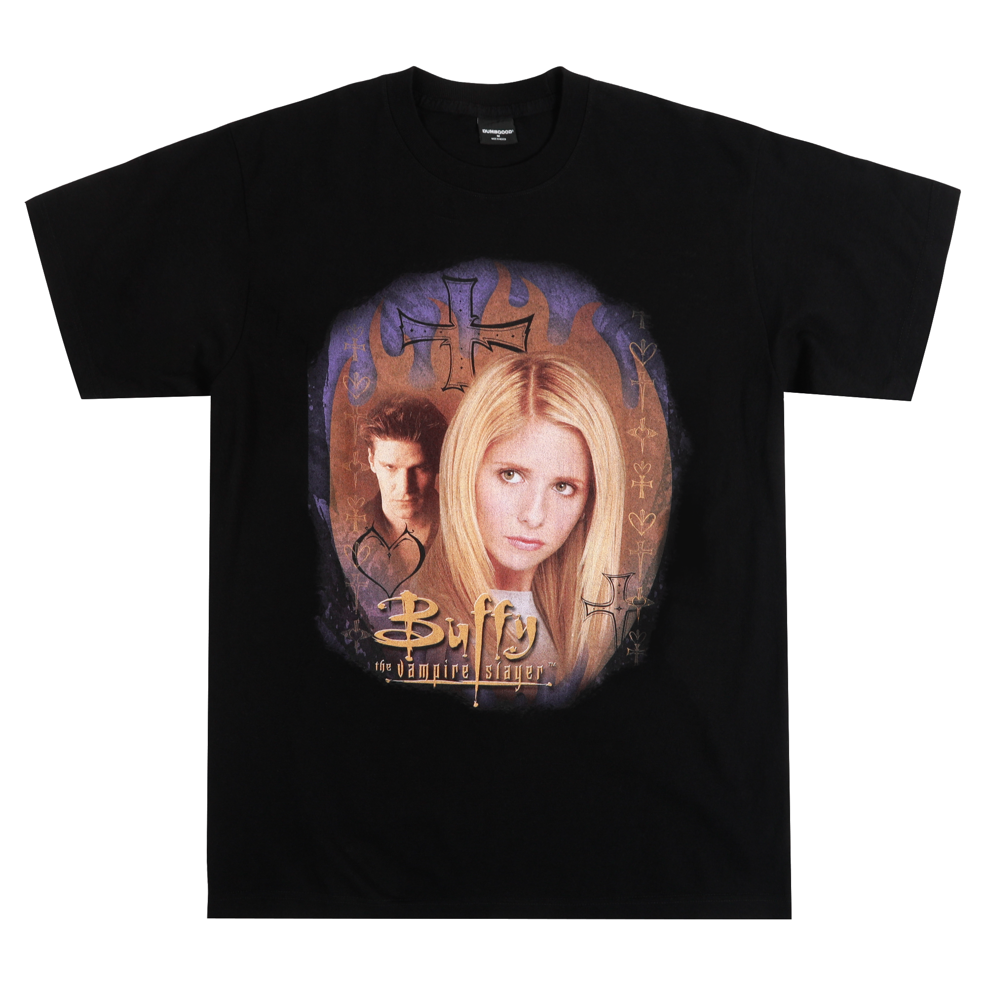 Buffy Sneaky Angel Black Tee