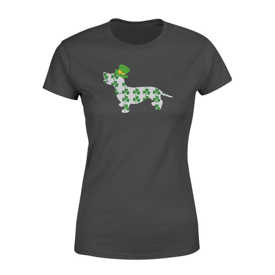 St Patricks Day Dog Dachshund Irish Pub Women’s T-shirt