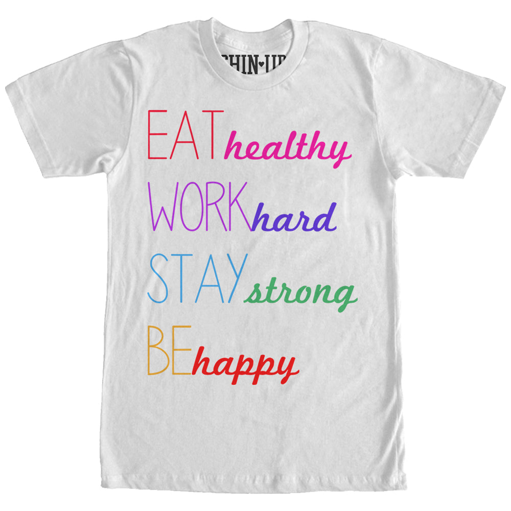 Chin Up Women’S Happy  Boyfriend Tee