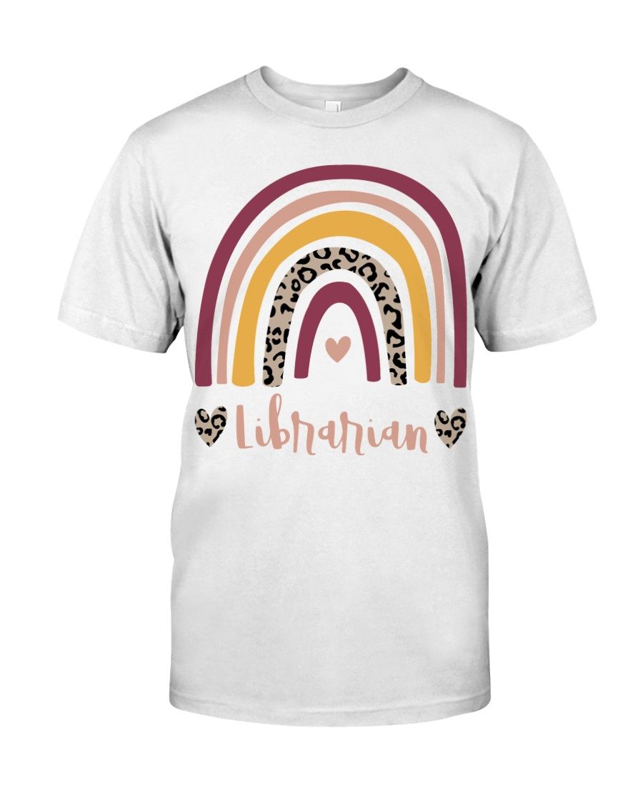 Teacher Boho Leopard Rainbow-Librarian Classic T-Shirt