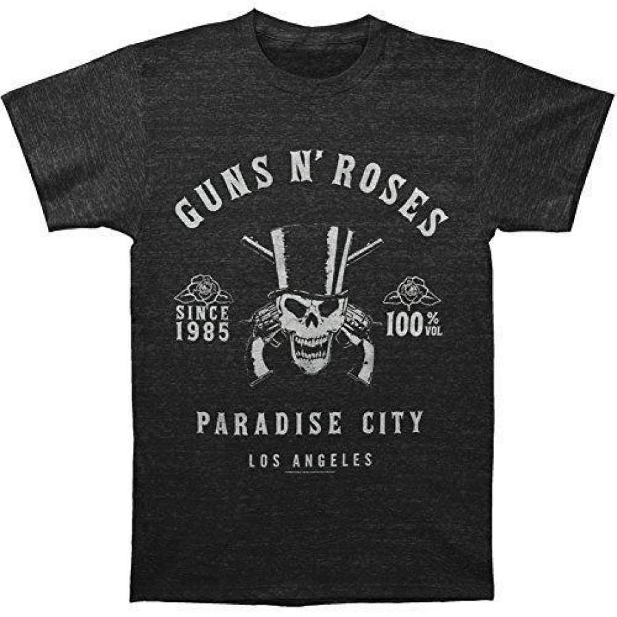 YPS Fashion T-Shirt Men print shirt Cotton T Shirt Guns N Roses Men’s Skeleton L.A. Label Vintage T-shirt