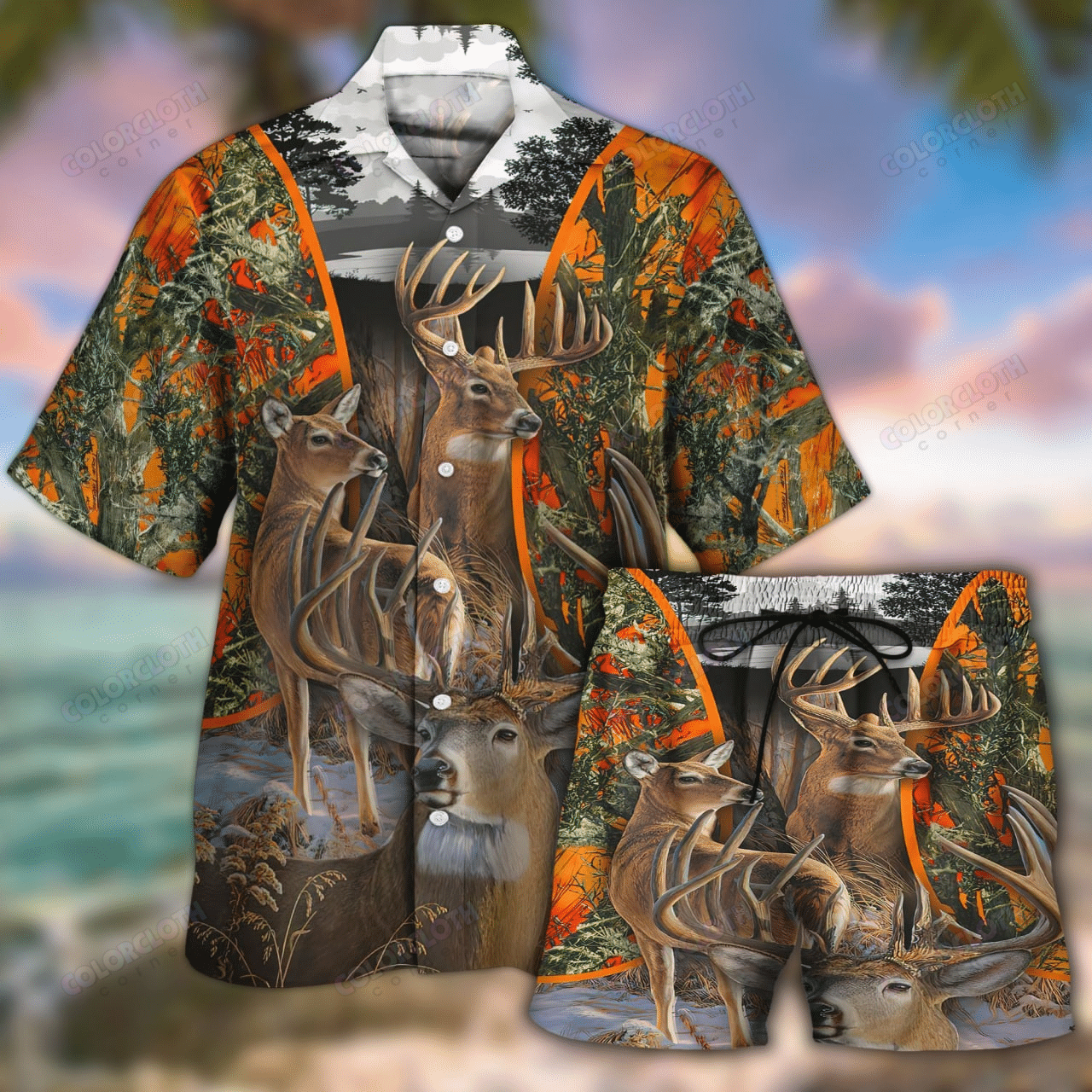 Deer Hunting Hawaii Shirt And Short Ha96702