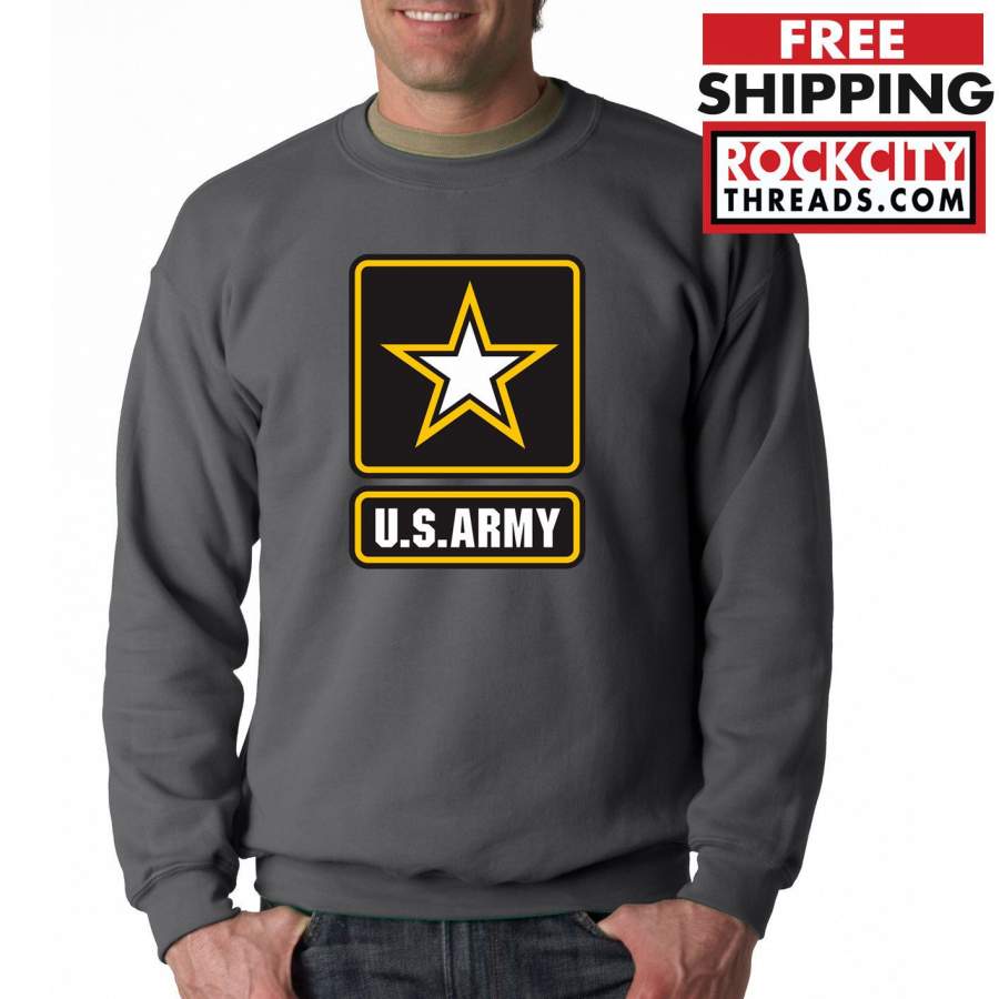 Army Logo Charcoal Neck Us Military Equipment We Usarmy Ranger Hoodie ...