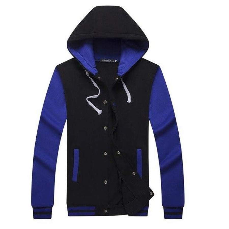 Wholesale 2018 Brand Hooded Baseball Jacket Men Sweatshirt College Sportswear Jackets Casual Slim Fit Hoodies Men Cardigan