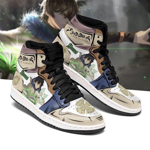Grimore Yuno Jordan Sneakers Black Clover Anime Shoes Jordan Sneaker Air Jordan High Sneakers Sport Sneakers