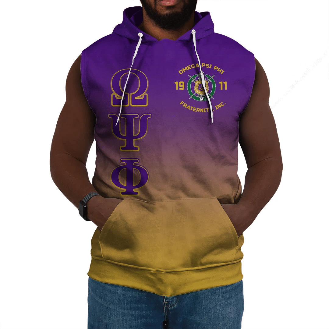 Africa Zone Hoodie – Omega Psi Phi Gradient Sleeveless Hoodie A31