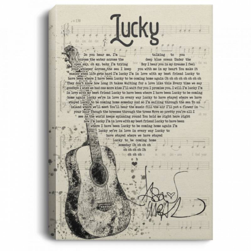 Jason Mraz Lucky Up Lyrics Canvas Poster Music Poster VA06