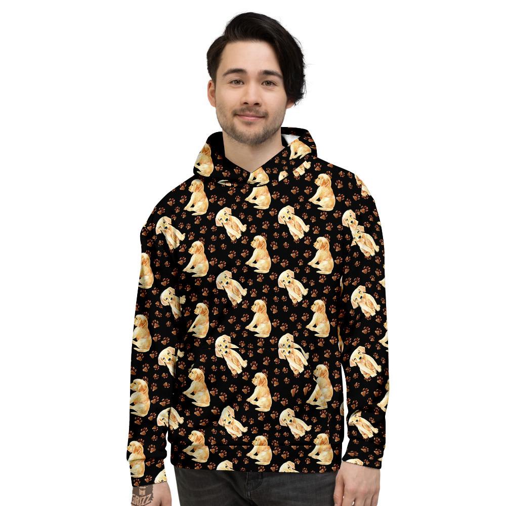 Puppy Labrador Retriever Print Pattern Men’S Hoodie