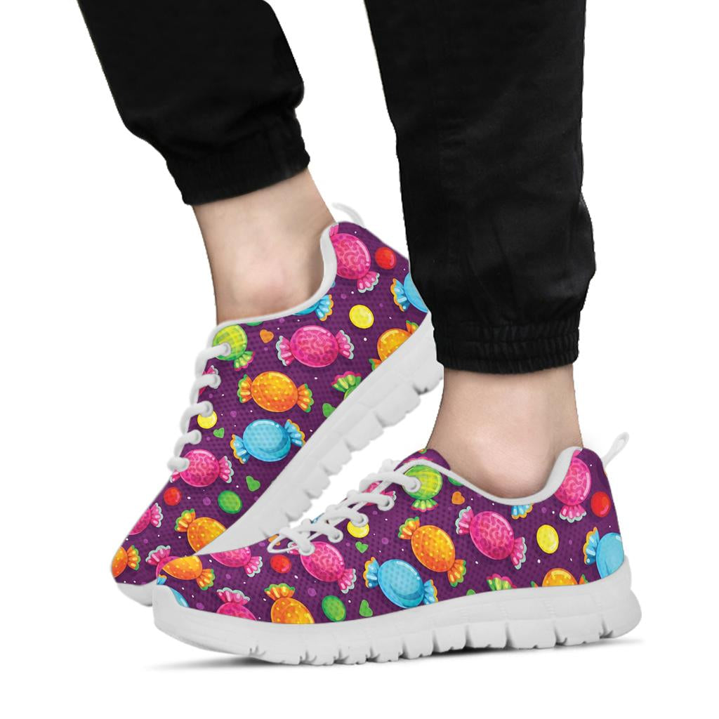 Candy Pattern Print Design Ca05 Sneakers White