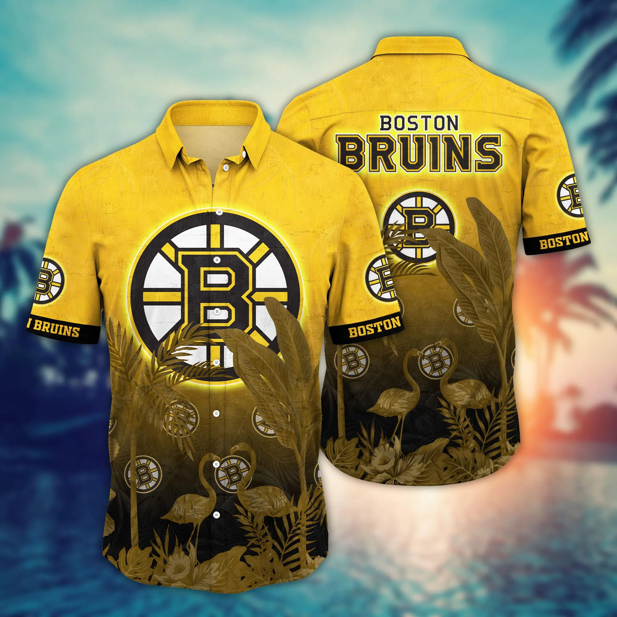 Boston Bruins Nhl Hawaiian Shirt Sundowntime Aloha Shirt