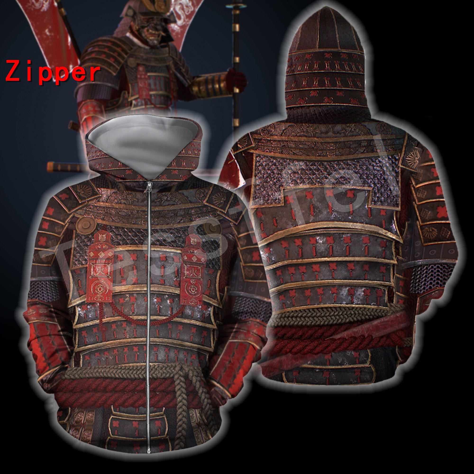 Tessffel Japan Samurai Armor 3D Printed 2021 New Fashion Man Sweatshirt Harajuku Zipper Hoodie Casual Unisex Pullover Style-W24 alx