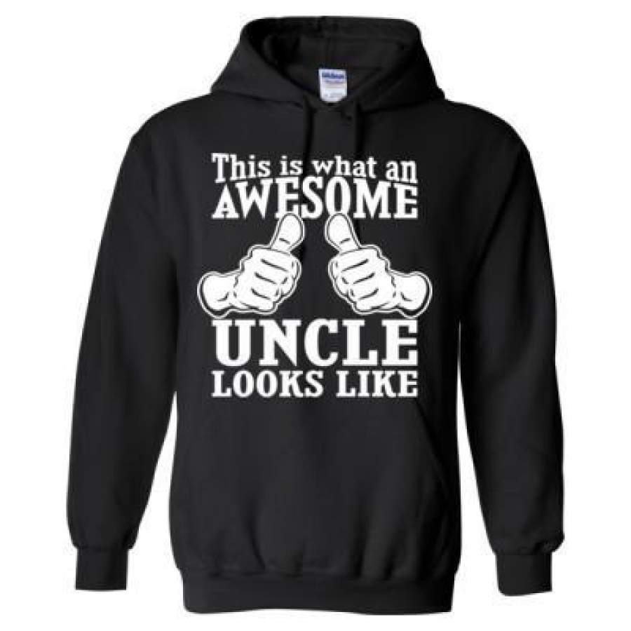 AGR This Is What An Awesome Uncle Looks Like – Heavy Blend™ Hooded Sweatshirt