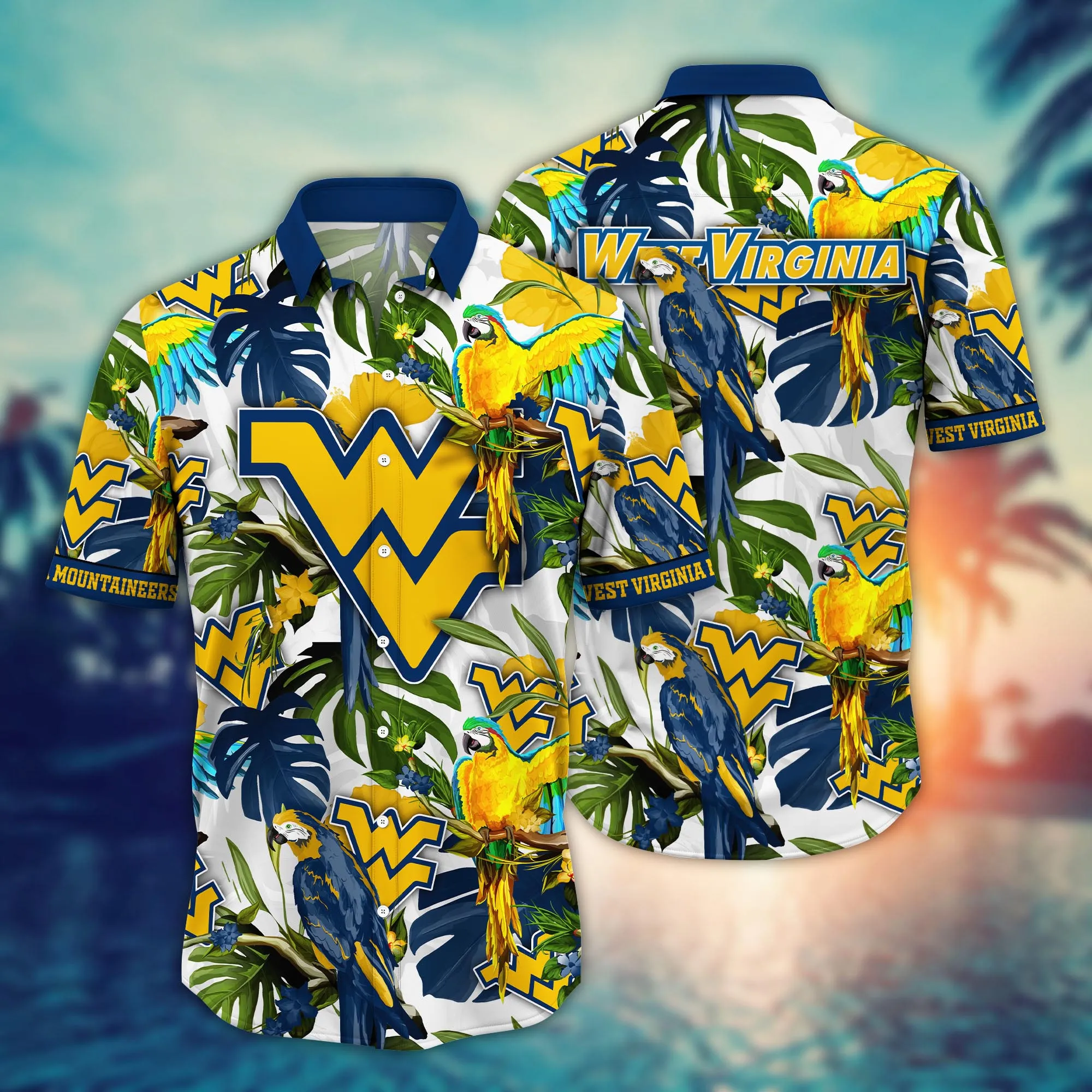 West Virginia Mountaineers NCCA Hawaiian Shirt Summer Fruitstime Aloha Shirt