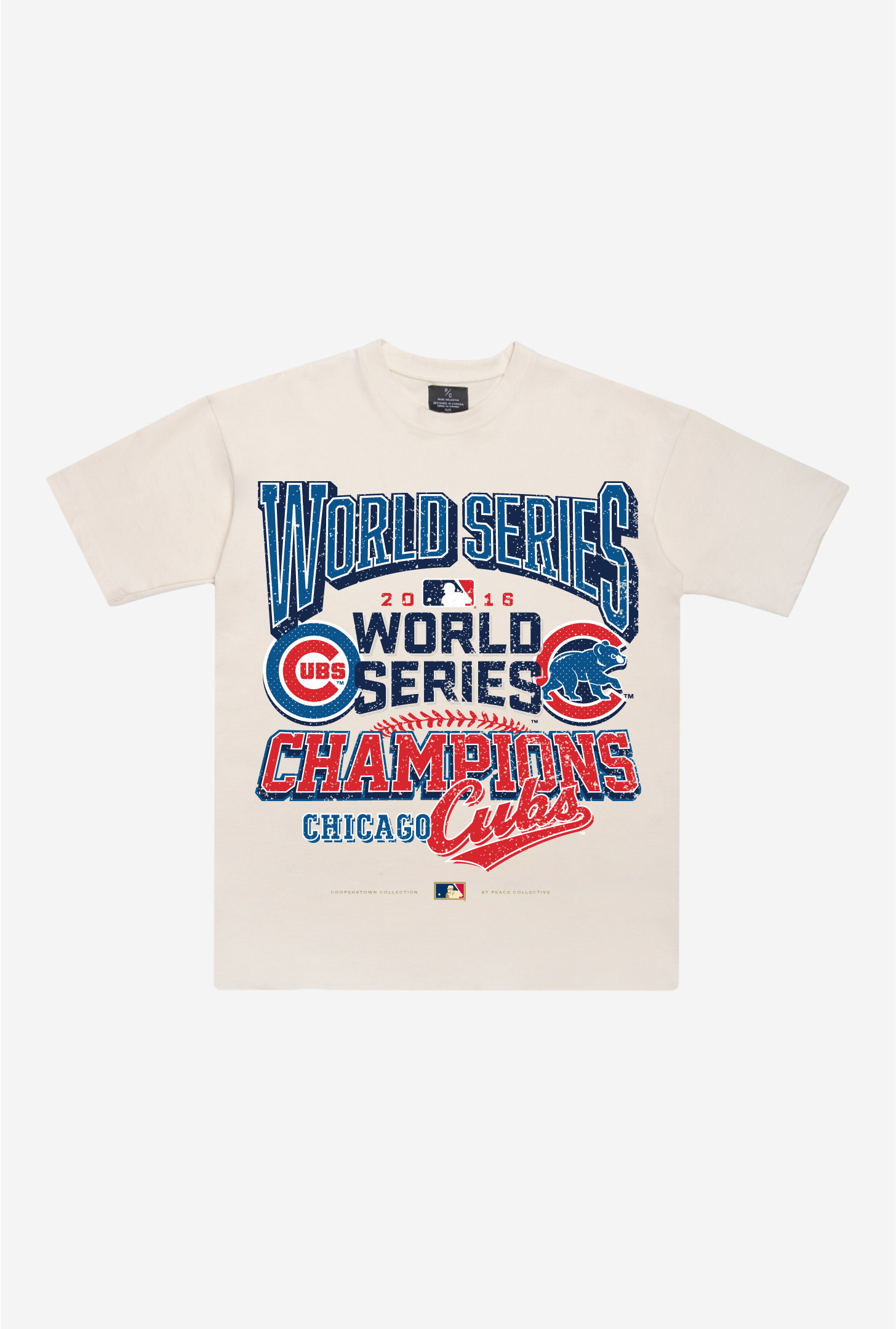 Chicago Cubs 2016 World Series Cooperstown Collection Premium T-Shirt – Natural