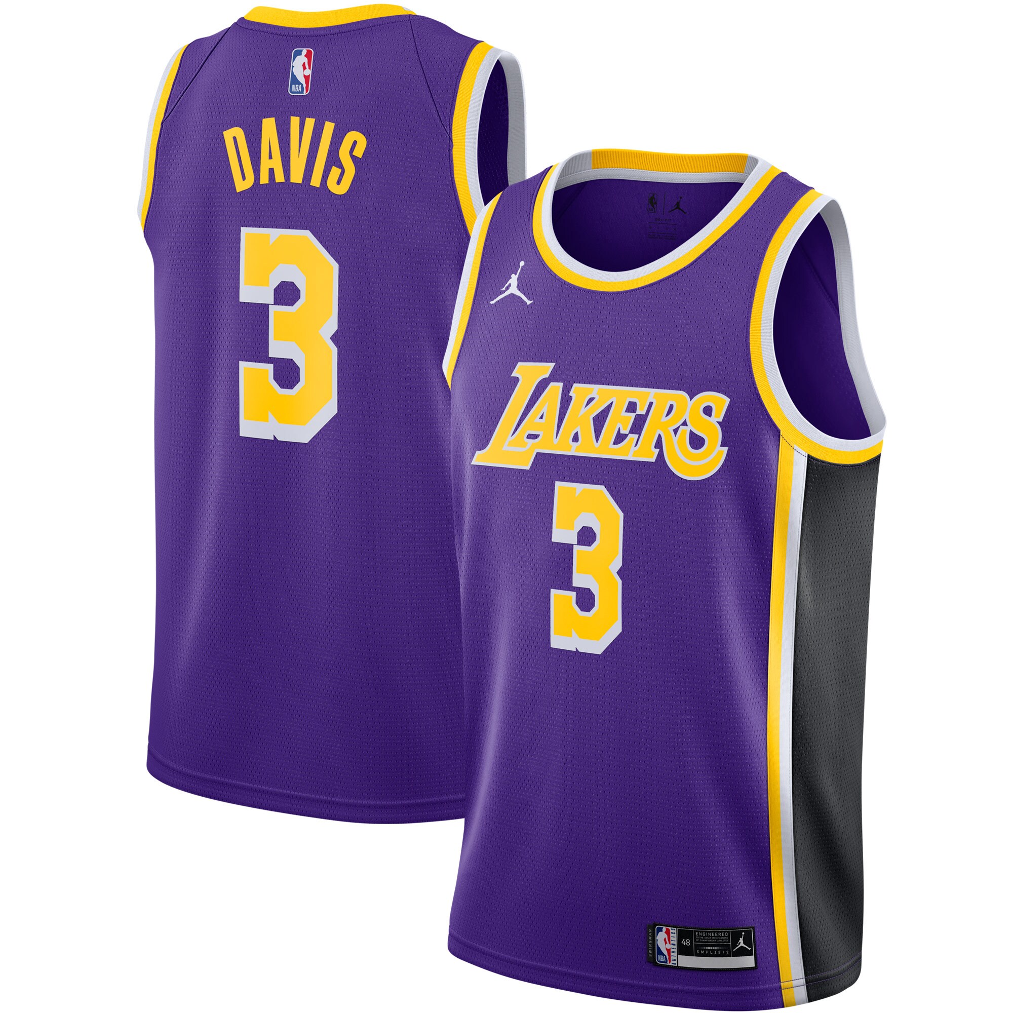 Anthony Davis Los Angeles Lakers Jordan Brand 2020/21 Swingman Jersey – Statement Edition – Purple