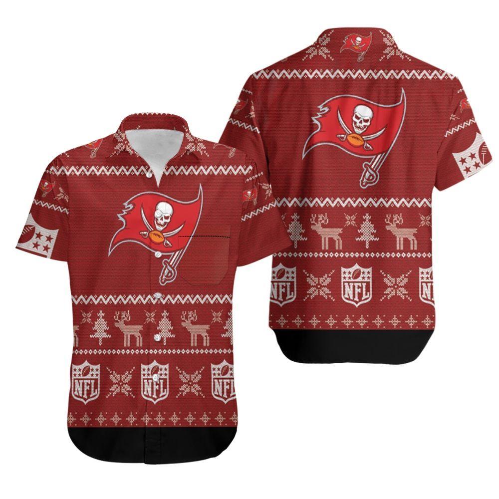 Beach Shirt Tampa Bay Buccaneers Ugly Christmas 3D Printed Sweatshirt Ugly Hawaiian Shirt