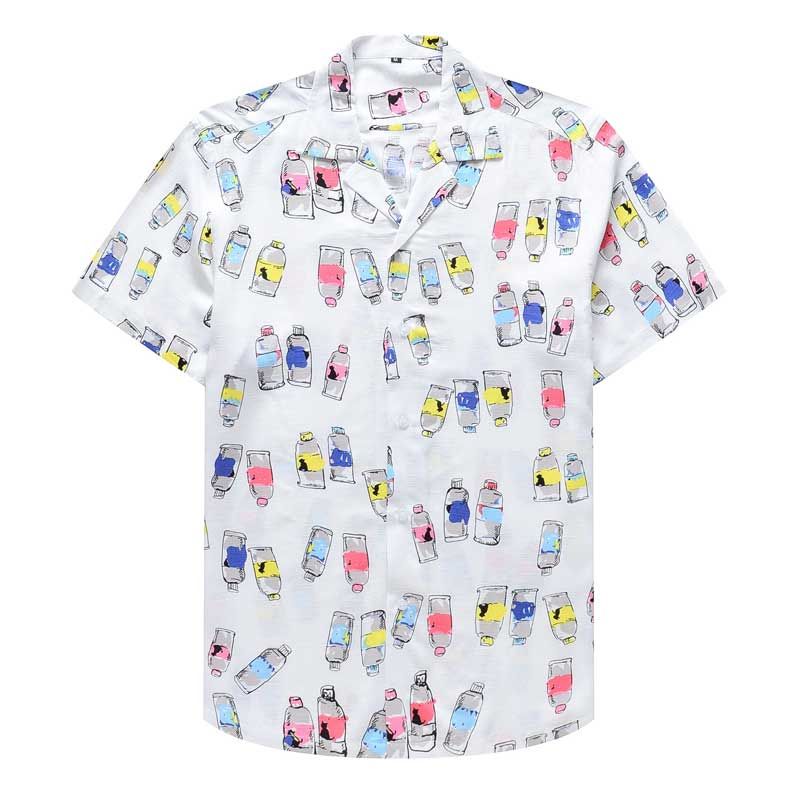 Funny Bottles White Unique Design Unisex Hawaii Shirt For Men And Women Ha42065