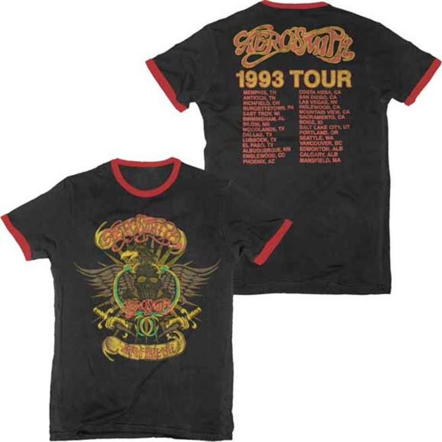 Aerosmith-Aero Force One-Lightweight Ringer t-shirt