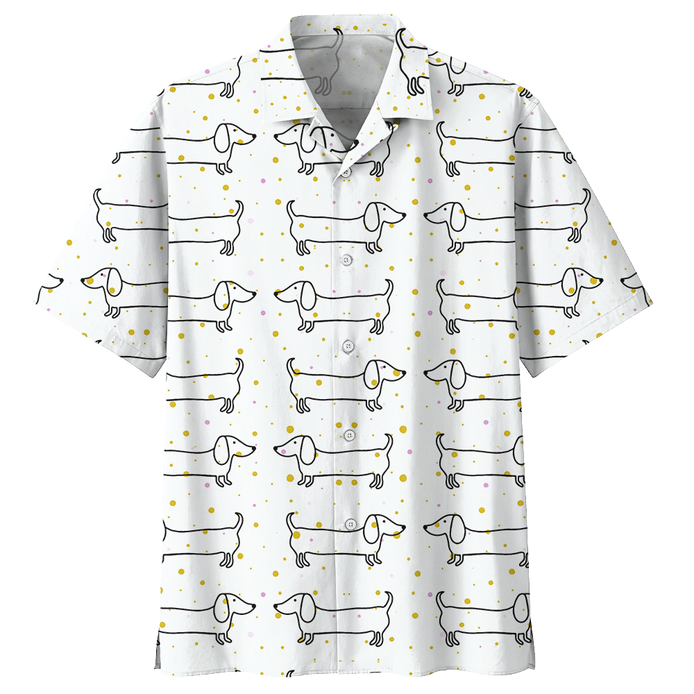 Dachshund White Amazing Design Unisex Hawaii Shirt For Men And Women Ha43571