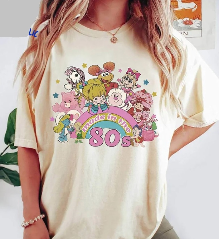 Cartoon Friends Nostalgia Shirt 80S Characters Rainbow Shirt Outfit  Shirt Outfit Idea