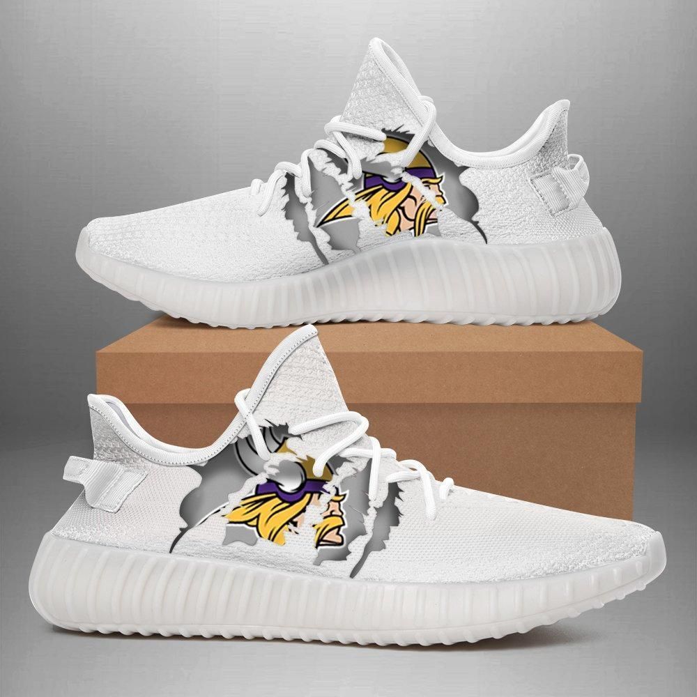 Minnesota Vikings Yeezy Shoes Sneakers, Custom Yeezy Boost, Hypebeast Shoes, Custom Shoes, Custom Sneaker 1