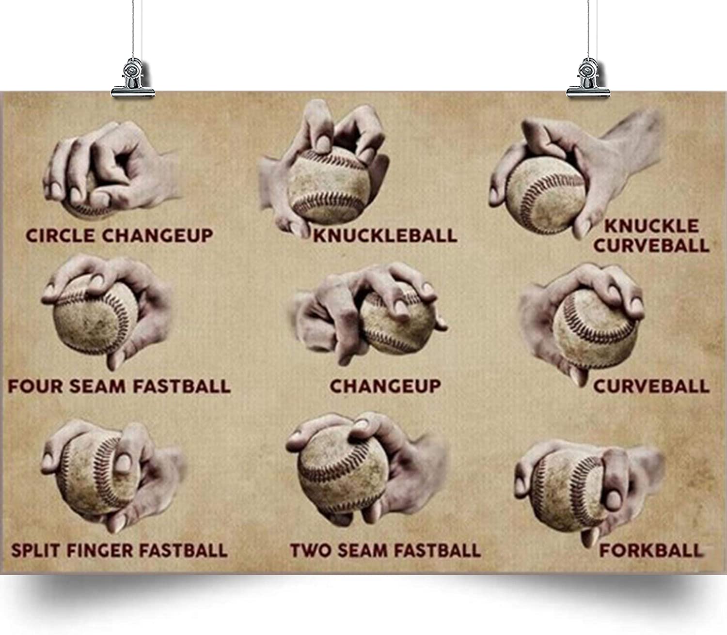 Baseball Poster – Nine Shapes – Wall Poster, Room Decoration, Home Decor, Gift For Friends And Relatives.