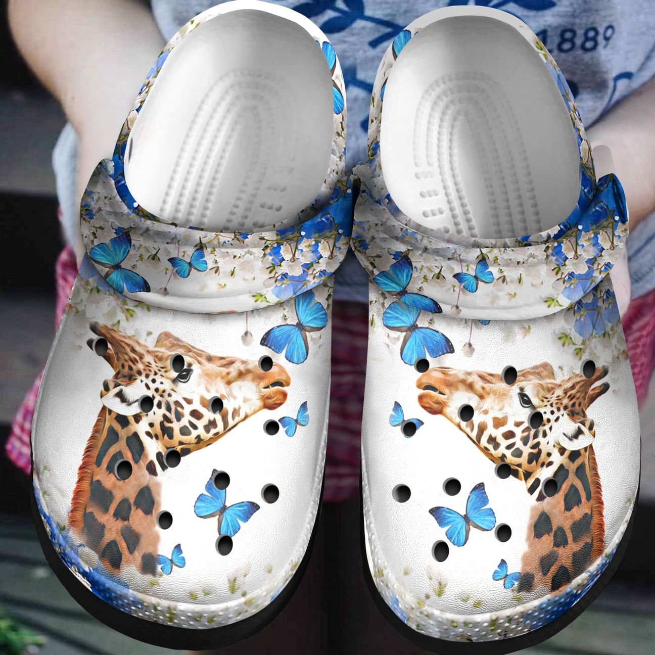 Giraffe Personalized Clog, Custom Name, Text, Color, Number Fashion Style For Women, Men, Kid, Print 3D Dreamy Giraffe