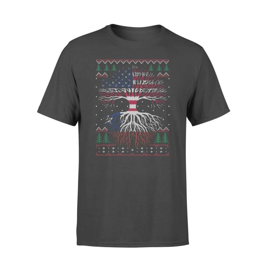 Chilean Roots American US Grown Flag Ugly Christmas – Standard T-shirt