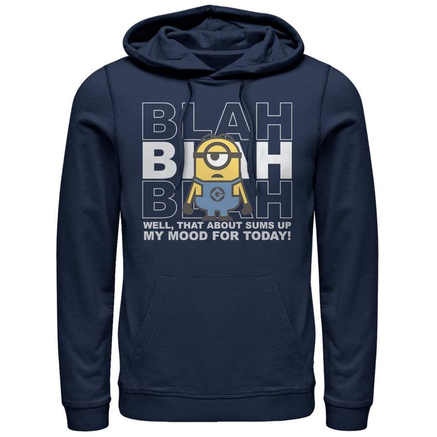 Despicable Me Men’s Minion Blah Mood Today  Lightweight Hoodie