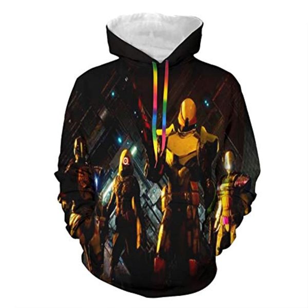 Destiny 2 Hoodies – Destiny 2 Forsaken Brown 3D Print Pullover Drawstring Hoodie