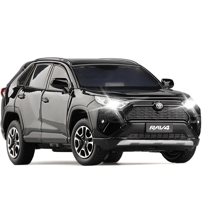1:32 TOYOTA RAV4 SUV Alloy Car Model Diecasts Metal Toy Vehicles Car Model Simulation Sound Light Collection Childrens Toy Gift alx
