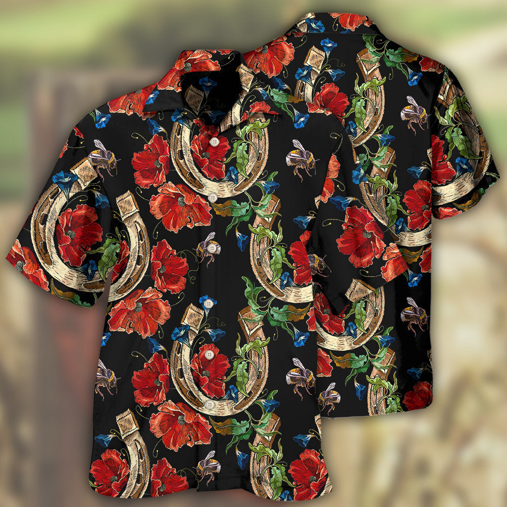 Horseshoe Floral Hawaii Shirt Ha103059