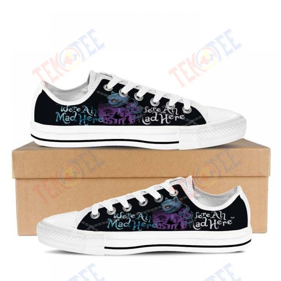 Mens Womens Cheshire Cat Low Top Shoes Custom Print Footwear Converse Sneakers TMT625