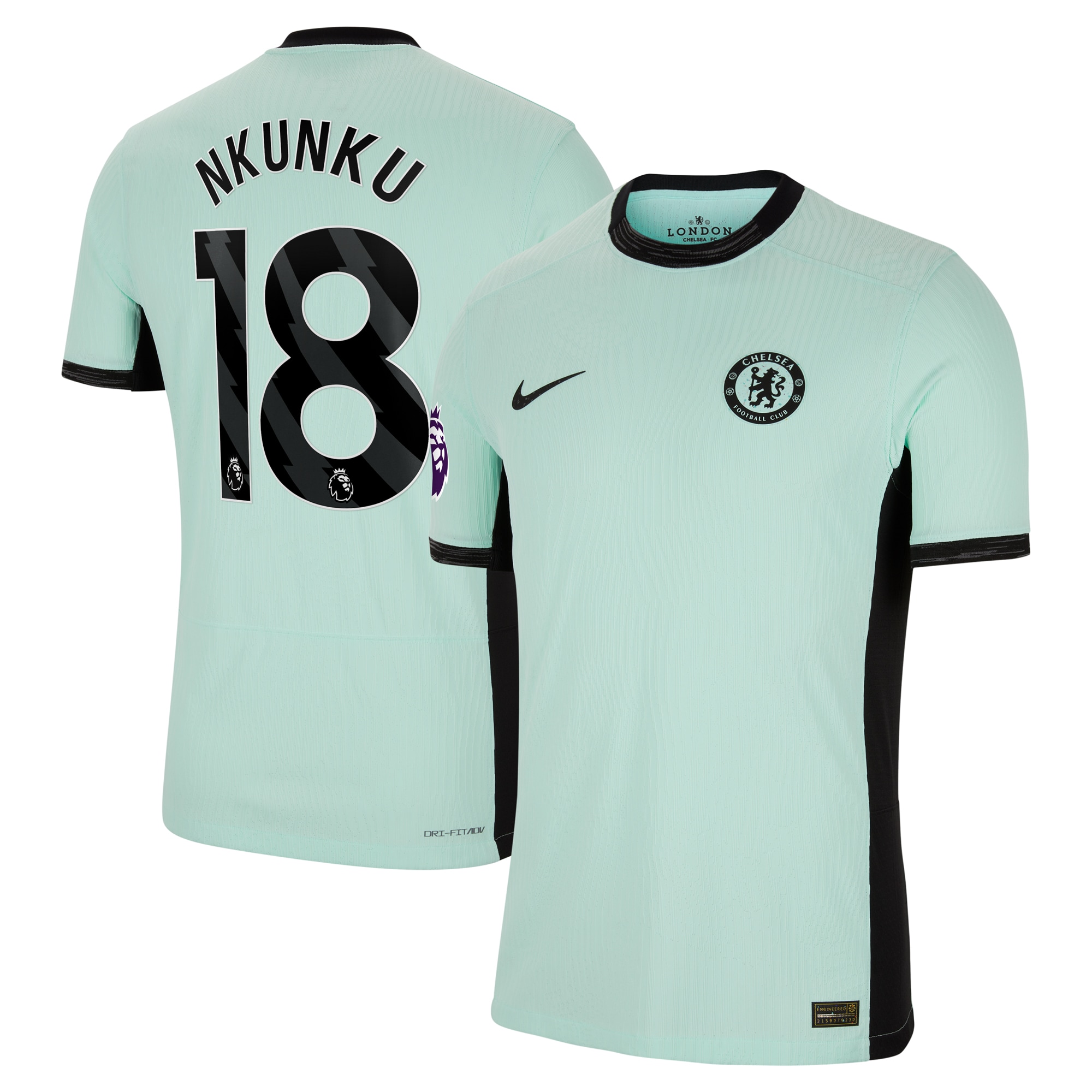 Christopher Nkunku Chelsea 2023/24 Third Match Authentic Player Jersey – Mint