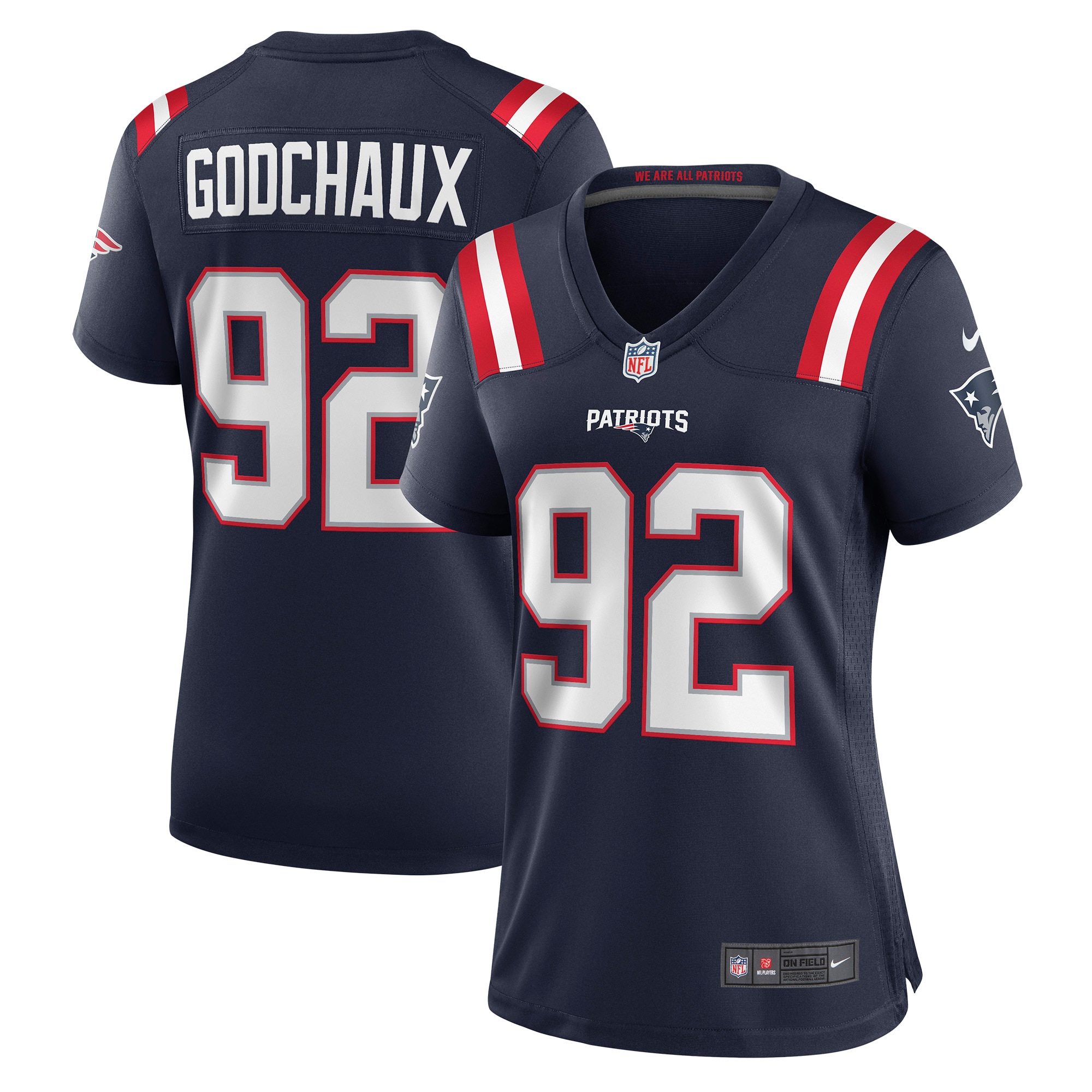 Women’s New England Patriots Davon Godchaux Navy Game Jersey