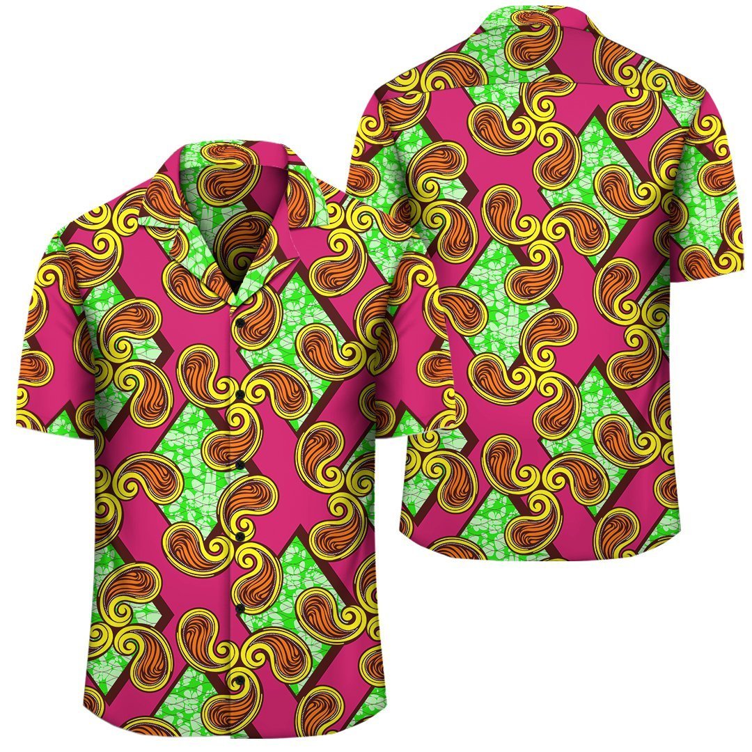 Africa Hawaiian Shirt – Ankara Chain Riddle Hawaiian Shirt J1