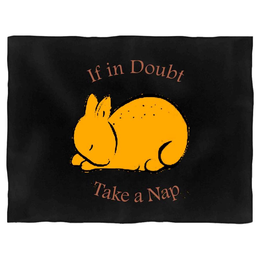 Bunny Rabbit Teal Organic Graphic Rabbit Lover Gift Blanket