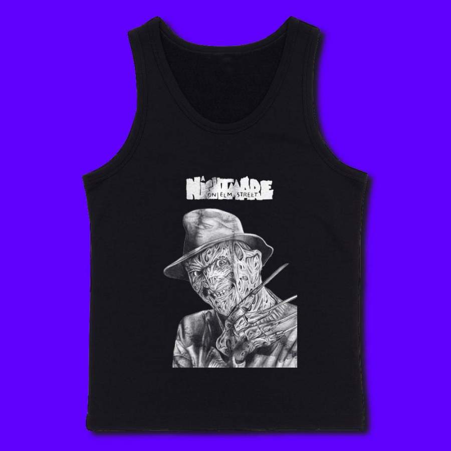 Freddy Krueger A Nightmare On Elm Street Movie Art Men’S Tank Top T-Shirt