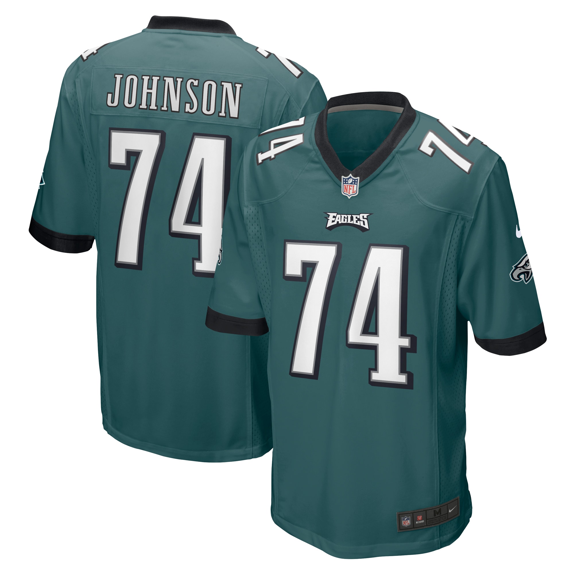 Men’s Philadelphia Eagles Fred Johnson Midnight Green Team Game Jersey