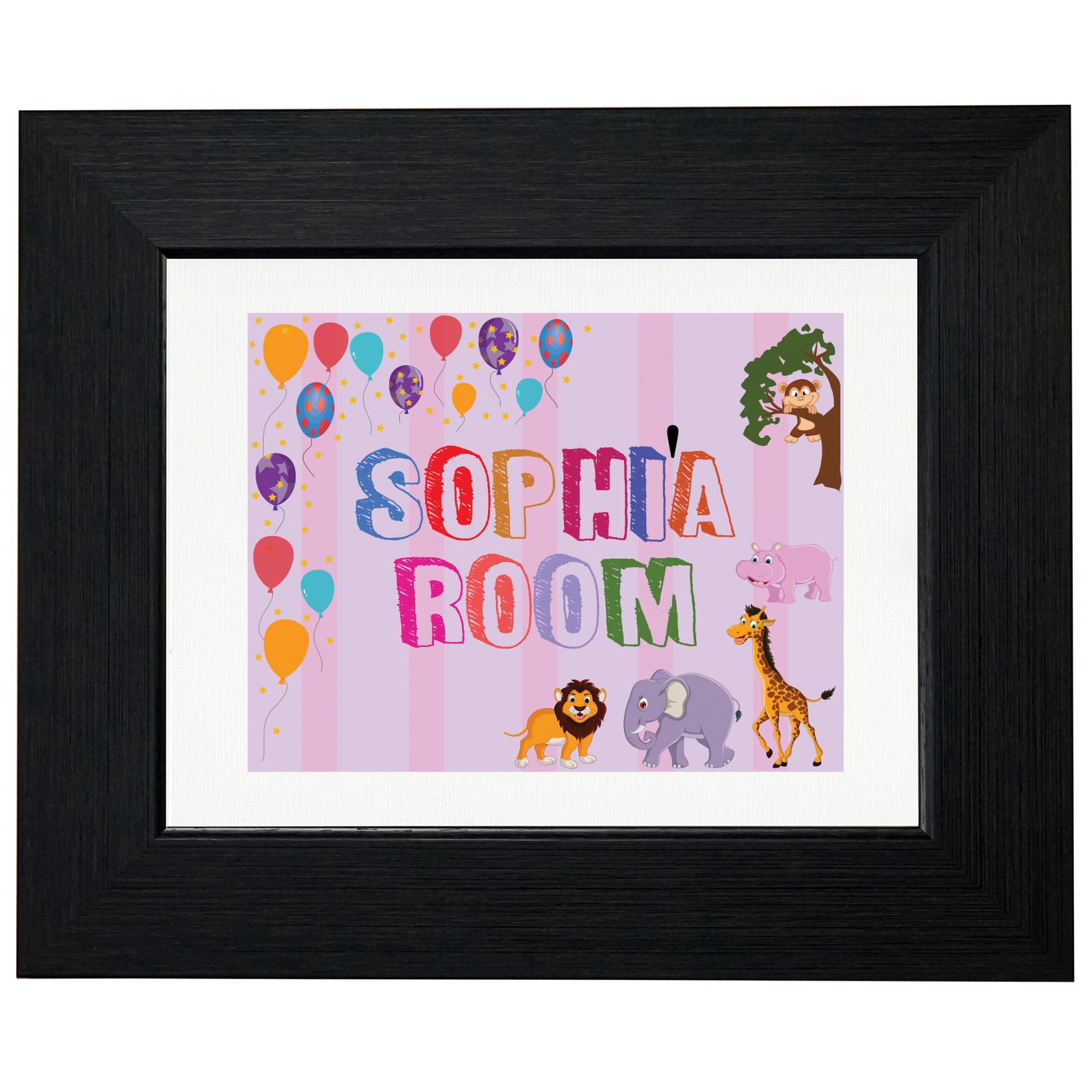 Sophia’s Room – Boy Birthday Gift – Balloons & Animals T-Shirt, Framed Print, Pillow, Golf Towel