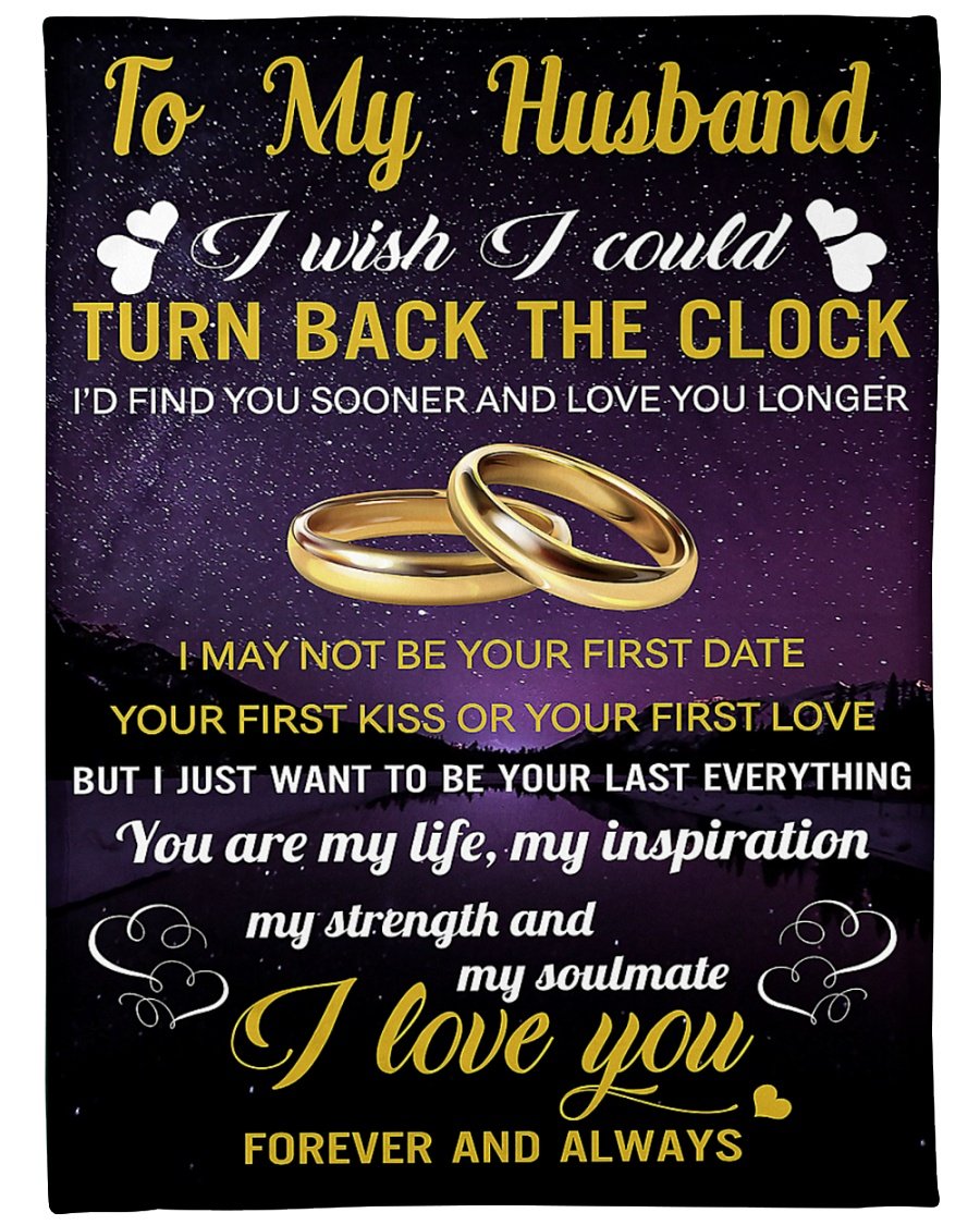 To My Husband Gift Fleece Blanket